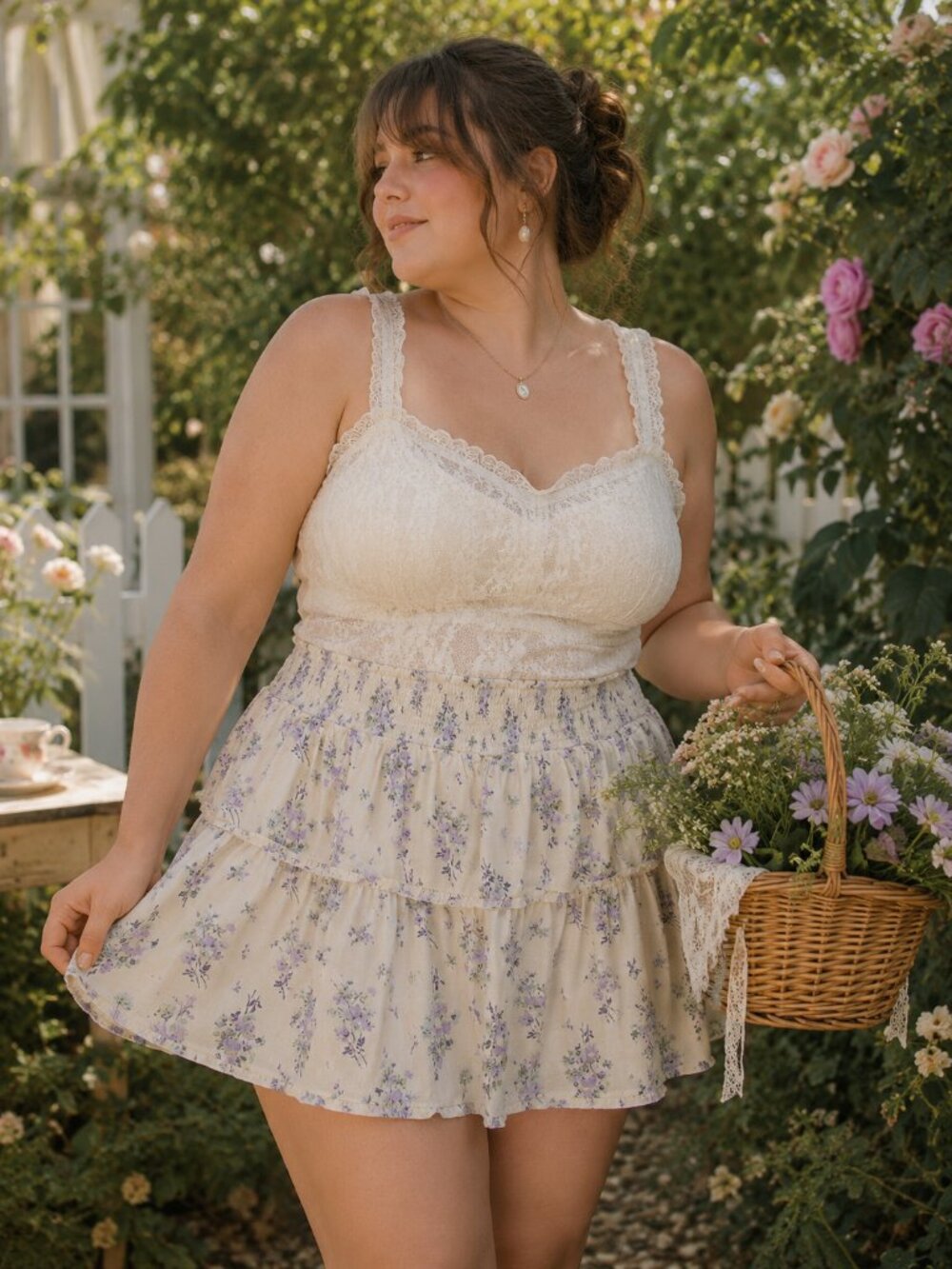 Aerie Ruffle Cottagecore Mini Skirt
